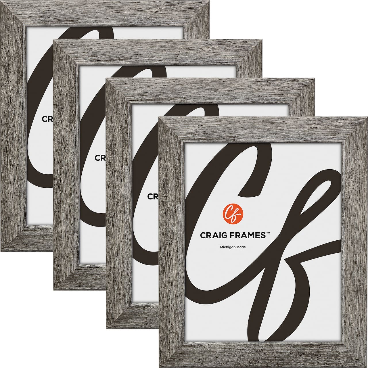 4 Pack Craig Frames Bauhaus 125 Barnwood Gray Picture Frame